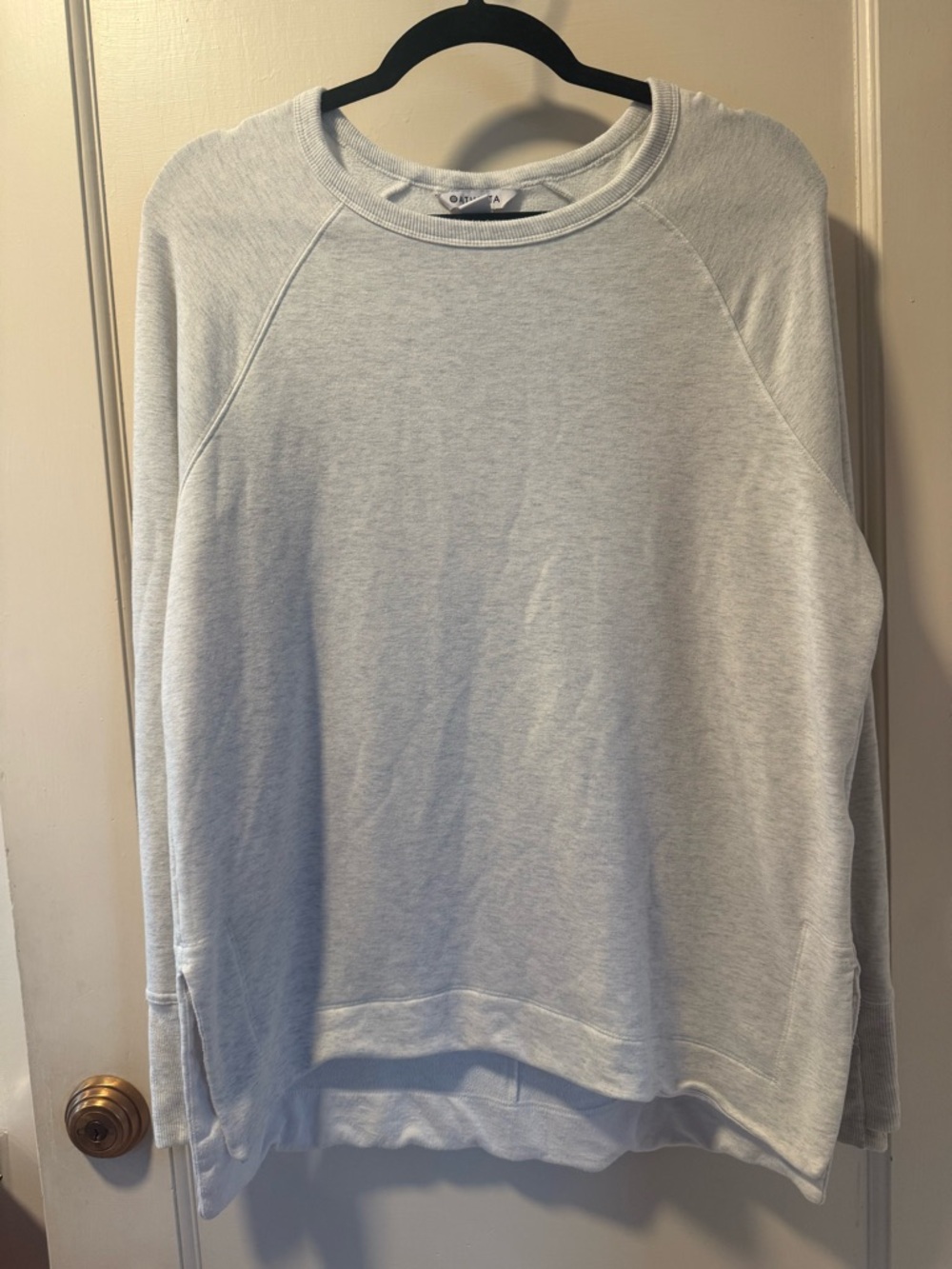 Athleta Light Gray Crewneck Pullover Sweater